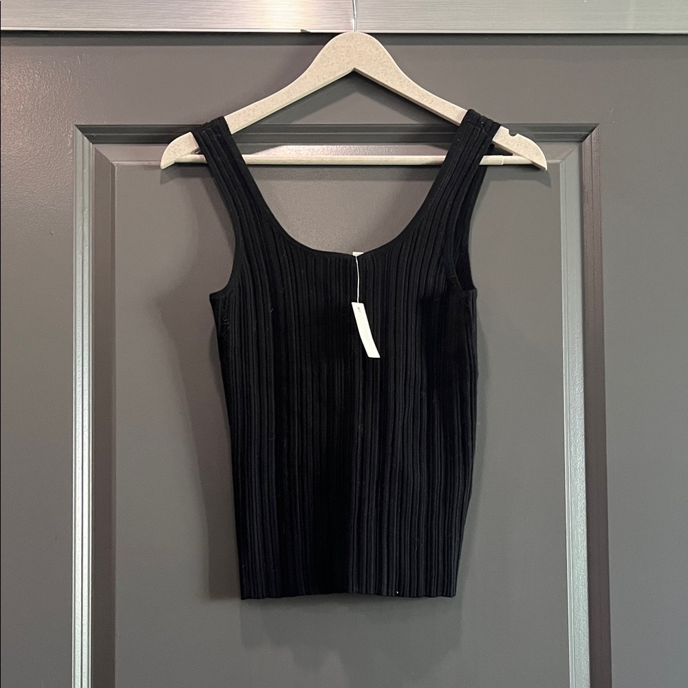 Madewell Black Ribbed Tank Top